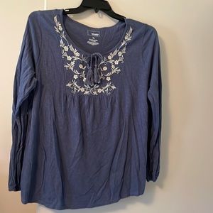 Sonoma Goods For Life blue Boho top XL